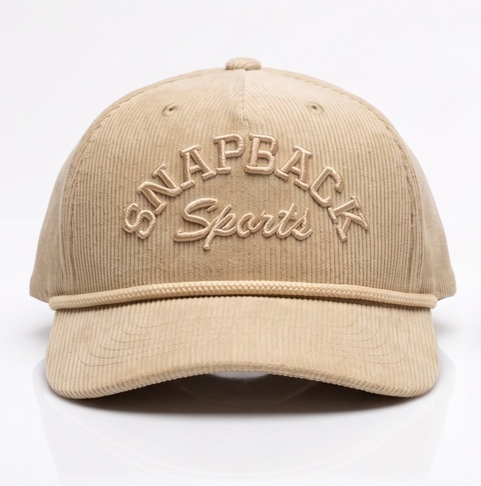 Snapback Sports Corduroy Hat